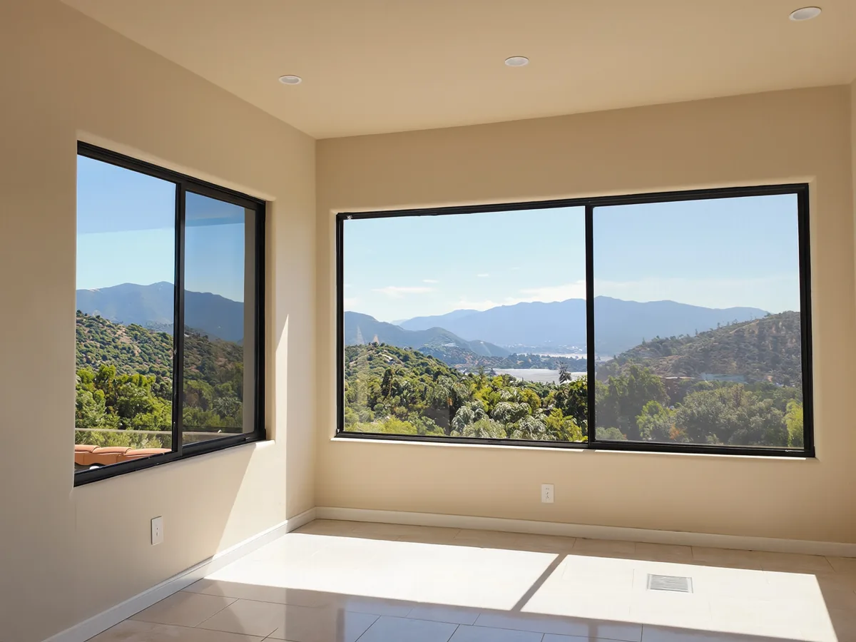 Heat and glare on untreated home window before ceramic window film