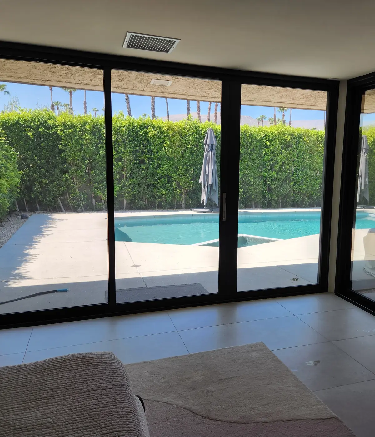 Window film installation on commercial glass in Yucaipa, CA