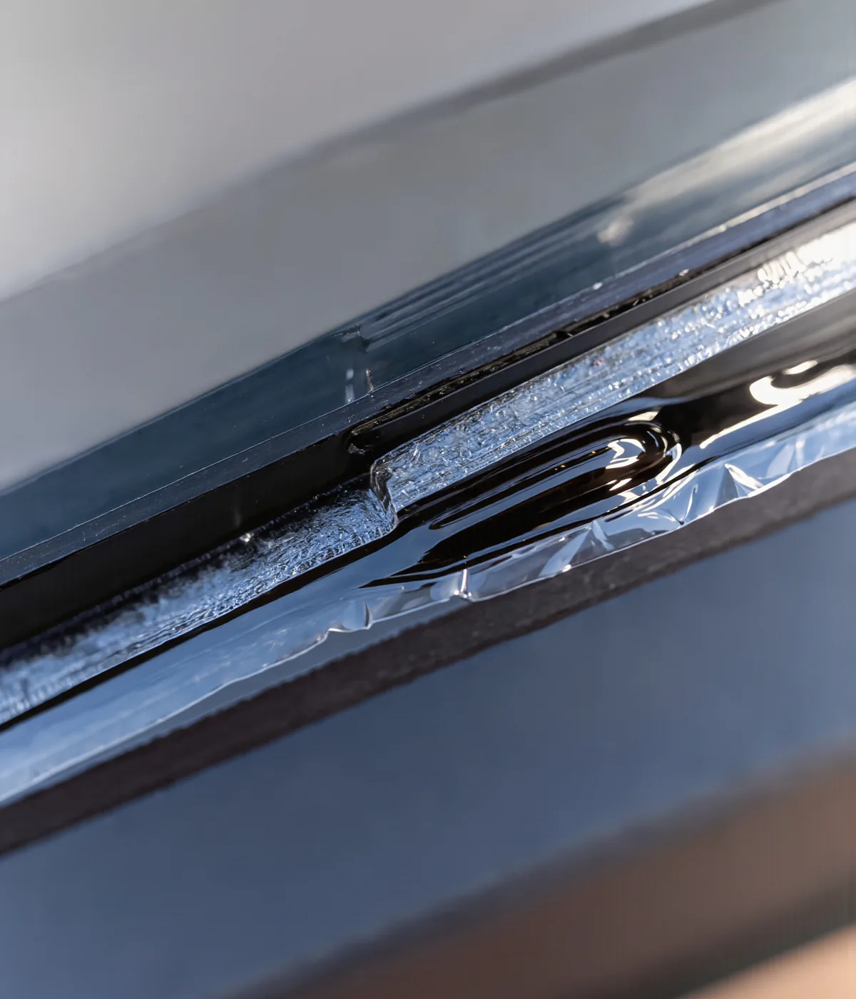 Anchored security film detail Yucaipa CA A-Team Window Solutions, LLC