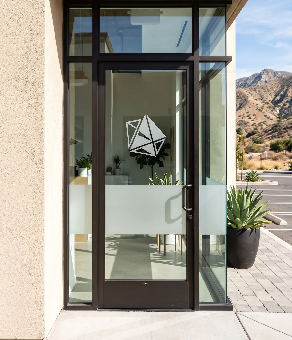 Custom cut window graphics detail Yucaipa CA A-Team Window Solutions, LLC